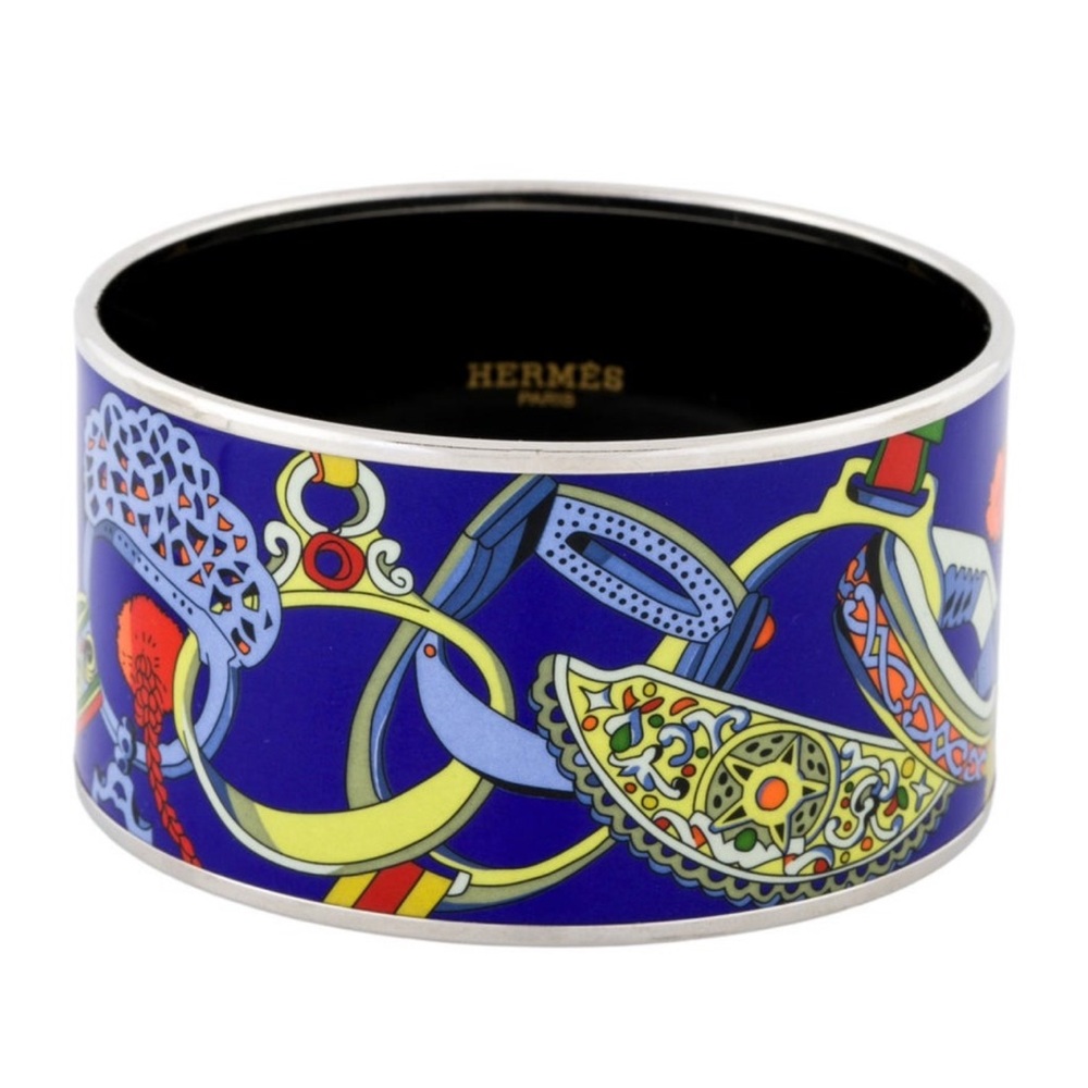 Hermes Blue and Yellow Enamel Bracelet